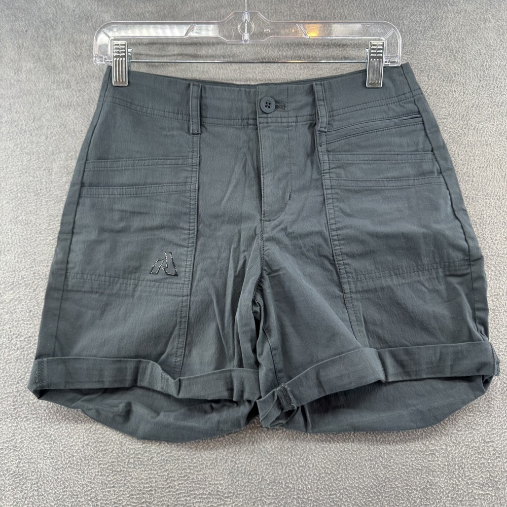Eddie Bauer Shorts First Ascent Women's Sz 0 Light Gray Hiking Utility Outdoor